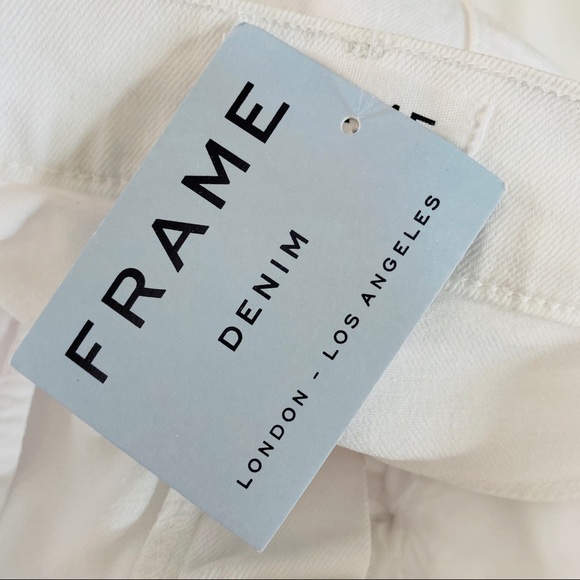 SOLD Frame Schiffly Cropped Denim 25 white eyelet - Picture 5 of 13